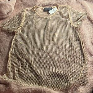 Sunday in Brooklyn via Anthropologie Mesh Rhinestone Top L